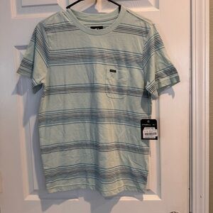 O'Neill NWT Youth Green Striped Pocket Shirt Size XL